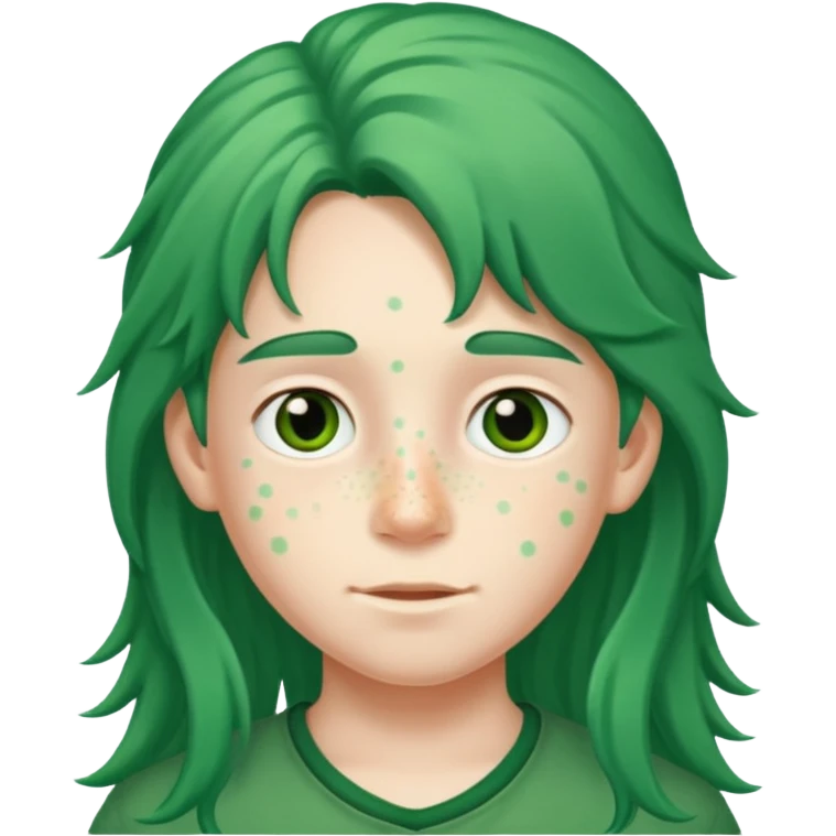 long green haired kid emoji