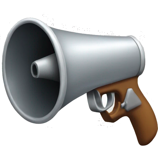 shotgun-shaped megaphone emoji