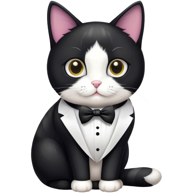 tuxedo cat emoji