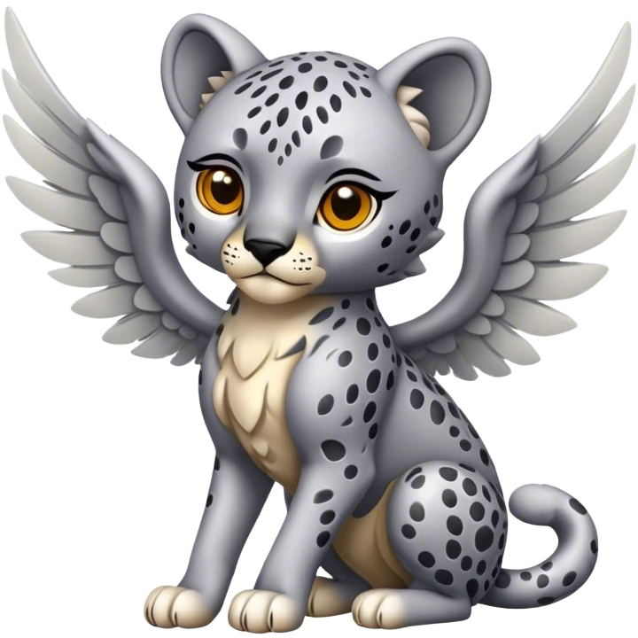 Stone cheetah with wings emoji