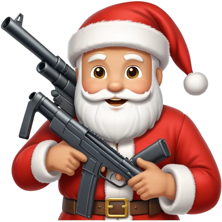 Санта с пулеметом  emoji