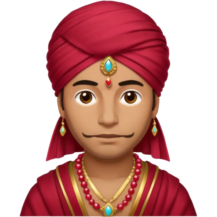 Desert King – ruby turban + amber robe emoji