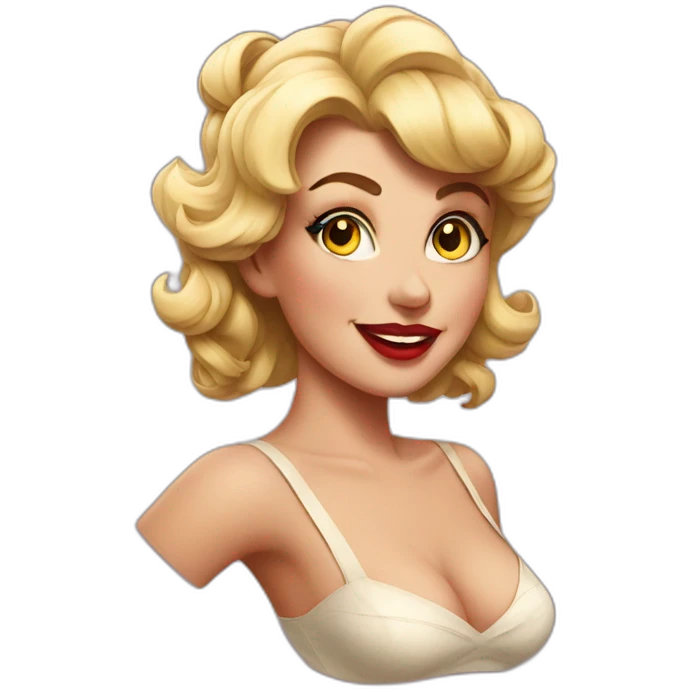Pin-up on emoji