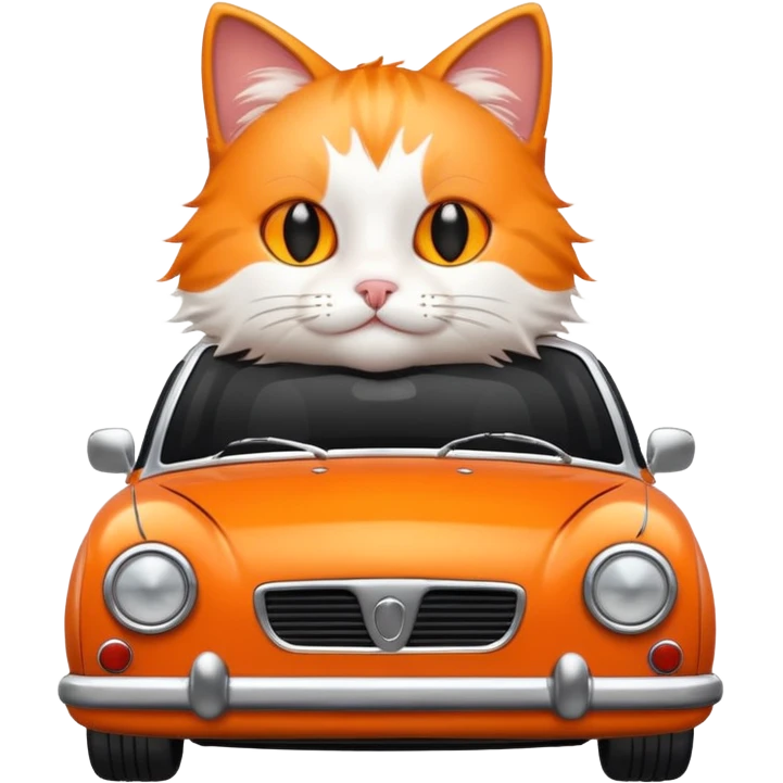 Cat on a car  emoji