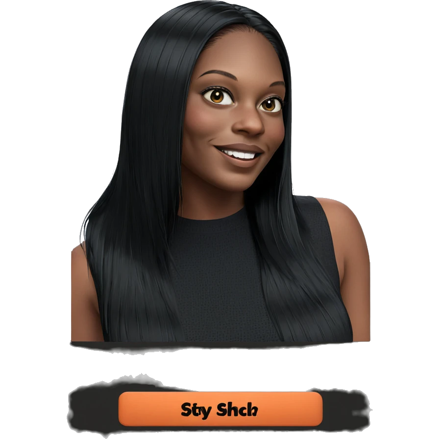 smiling girl with black hair emoji