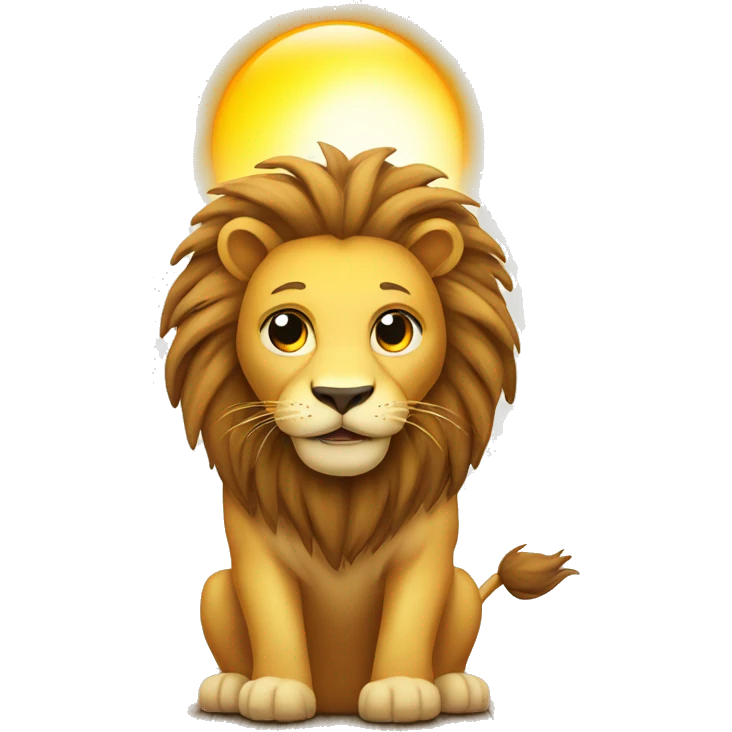 lion with sun emoji