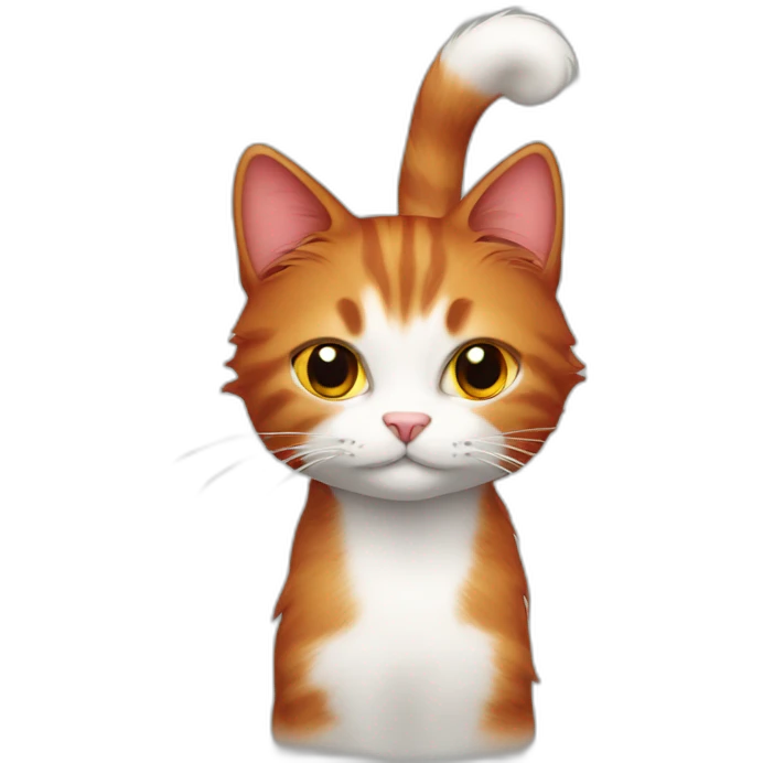 cat with red human hair emoji