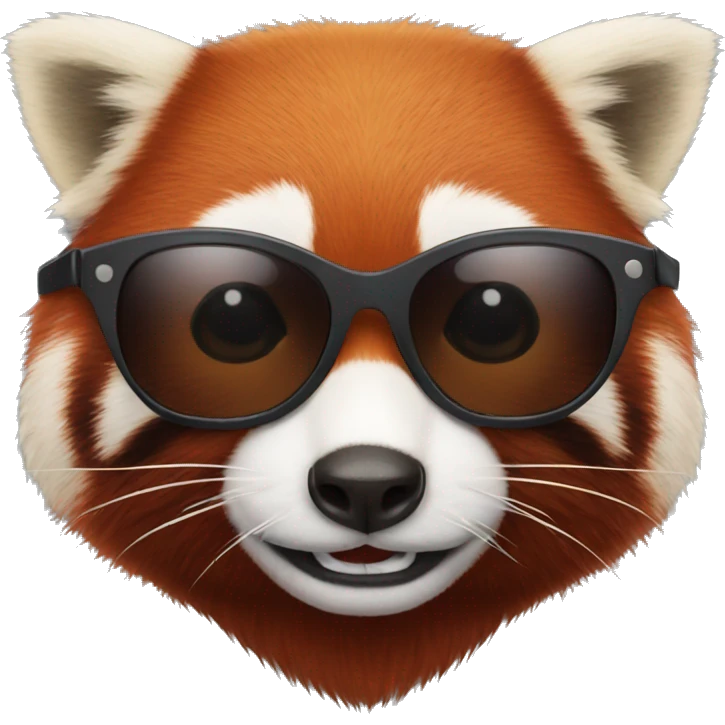 Red panda with sunglasses  emoji