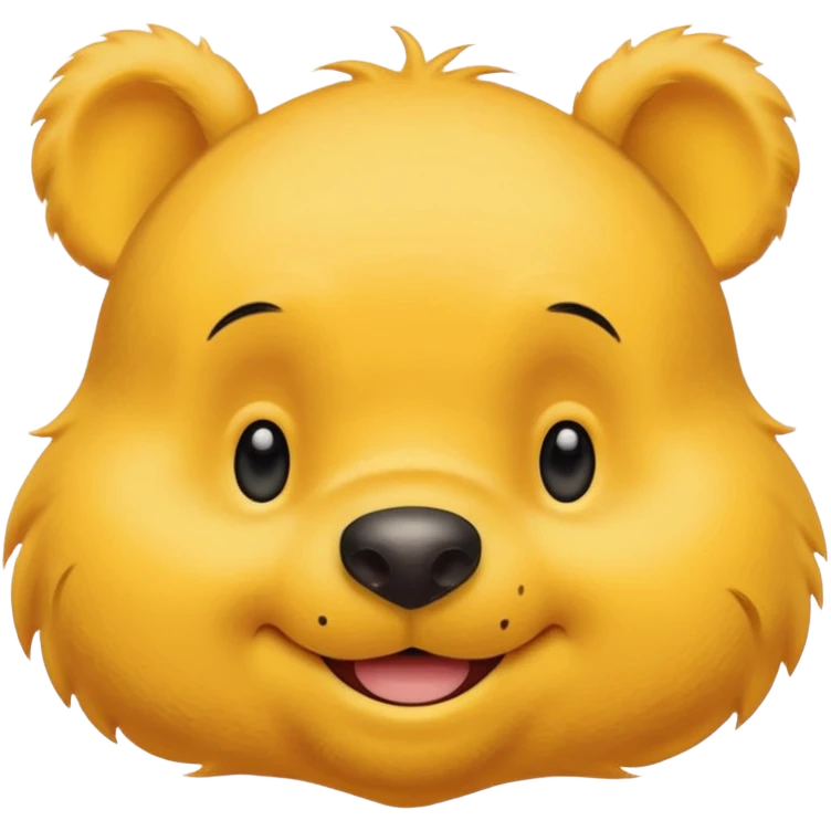 make a cute winee the pooh emoji only one pair of eye brows and only the face no body and no shirt and no being naked emoji