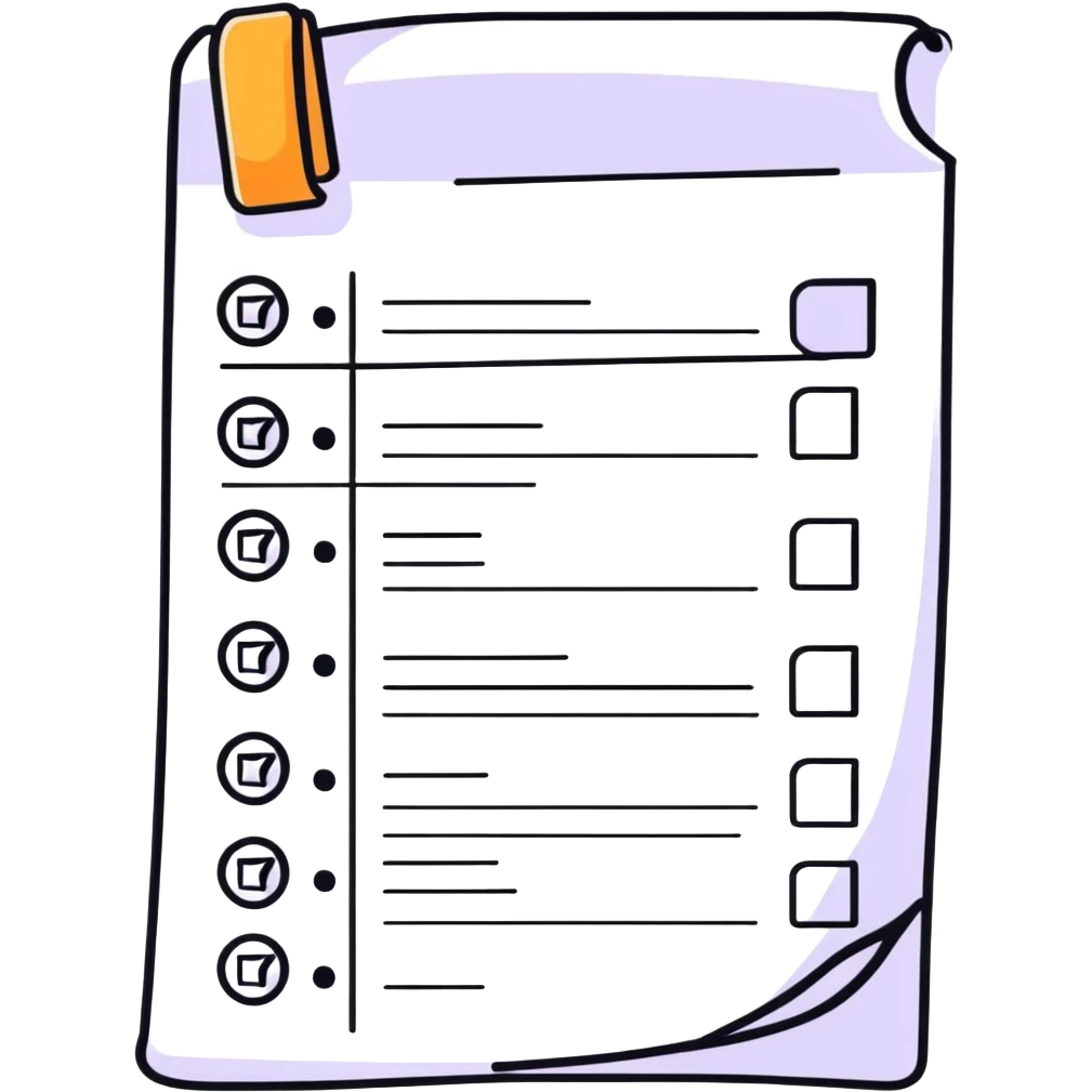 to-do list with all tasks checked off, completed checklist emoji