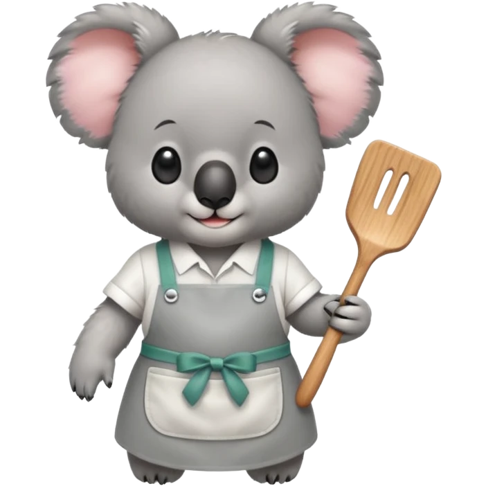 Koala wearing a apron emoji