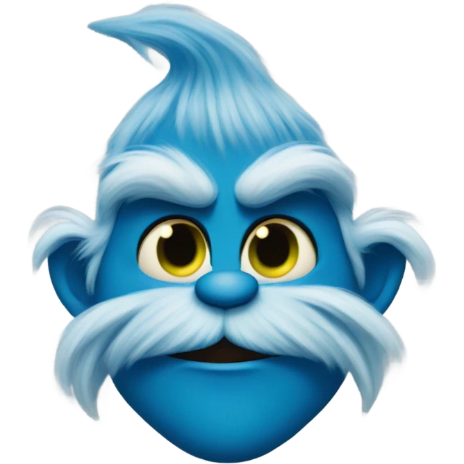 Blue grinch emoji
