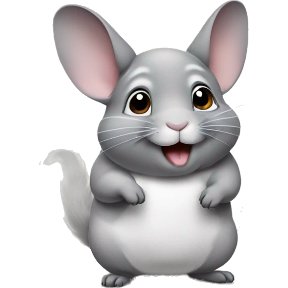 Chinchilla partying emoji