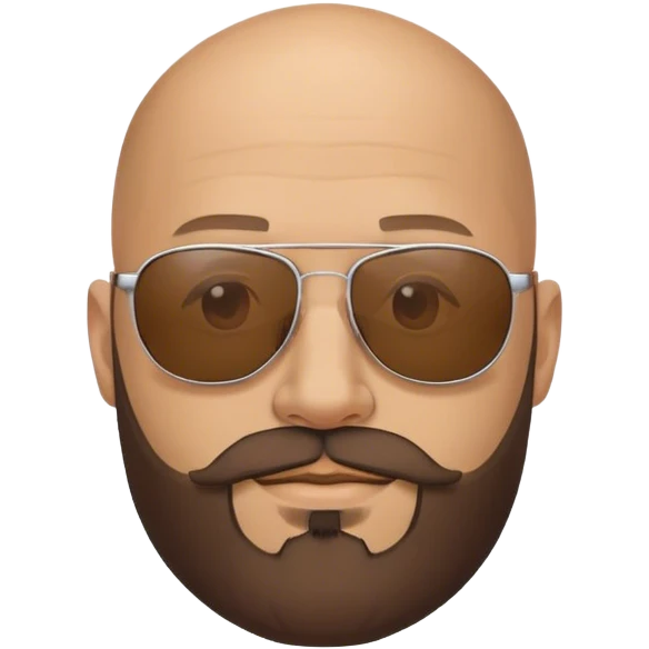 bald guy with sunglasses  with beard emoji