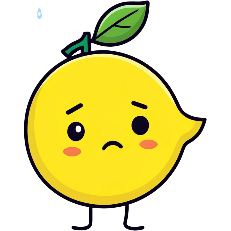 Crying lemon  emoji
