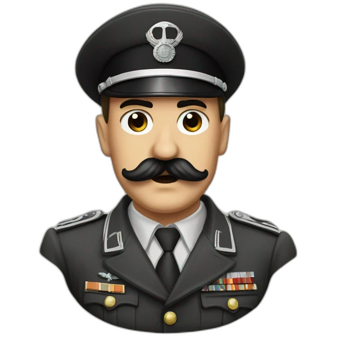 Hitler moustache seconde guerre mondiale emoji
