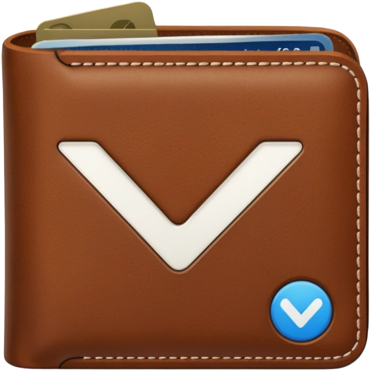 wallet with a check mark emoji