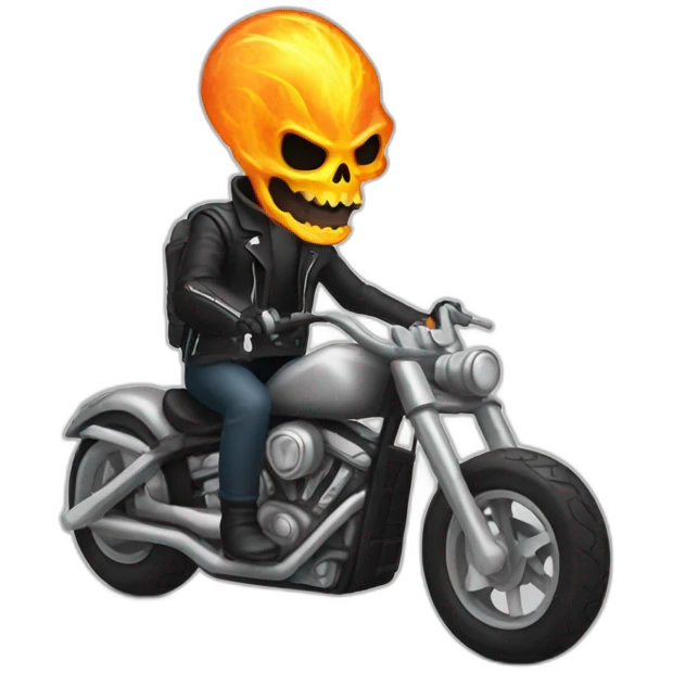 alien ghost rider emoji