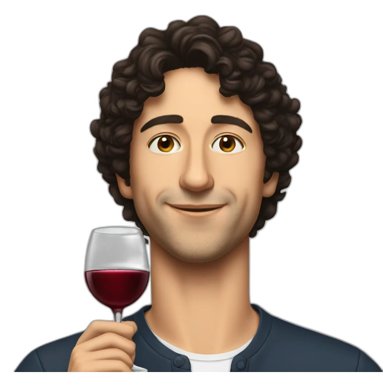 Jesse Klaver drinking wine emoji
