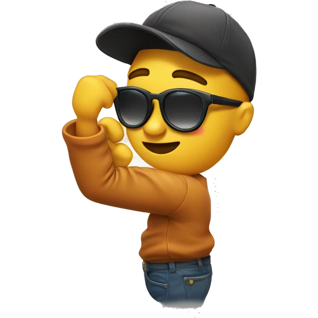 Emoji dabbing emoji