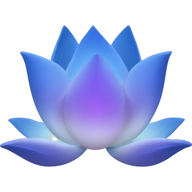  Lotus of sacral knowledge in blue, white and  violet colors emoji