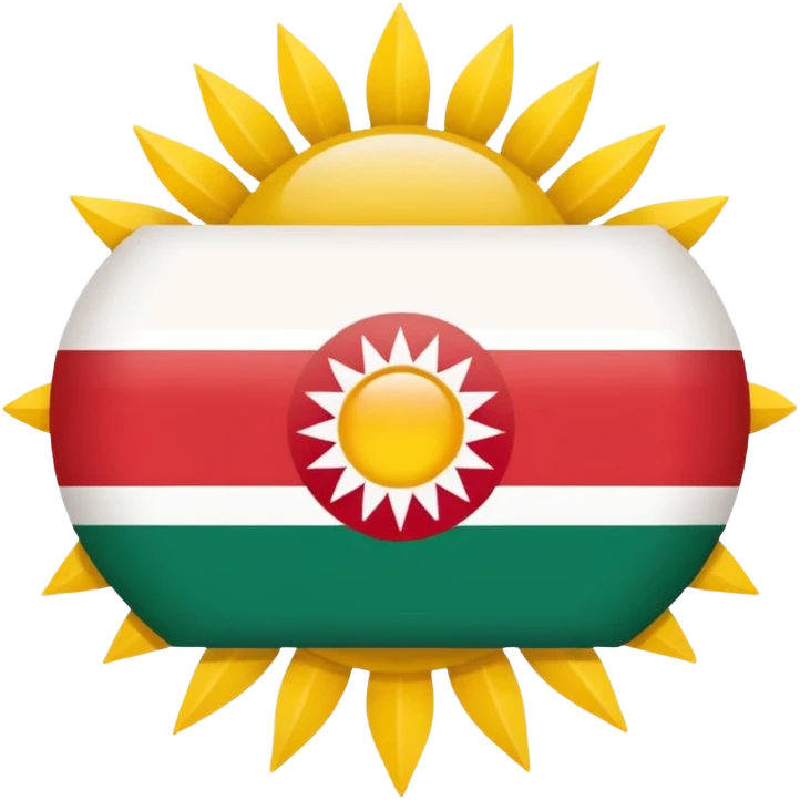 Take the Hungary flag and add a yellow sun in the middle center emoji