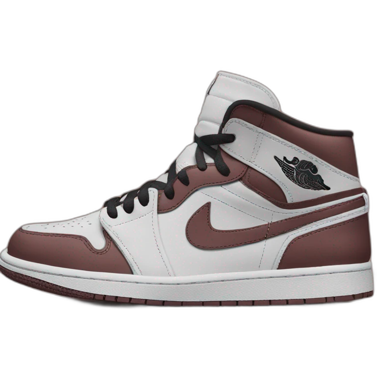 nike jordan 1 mid read and with  emoji