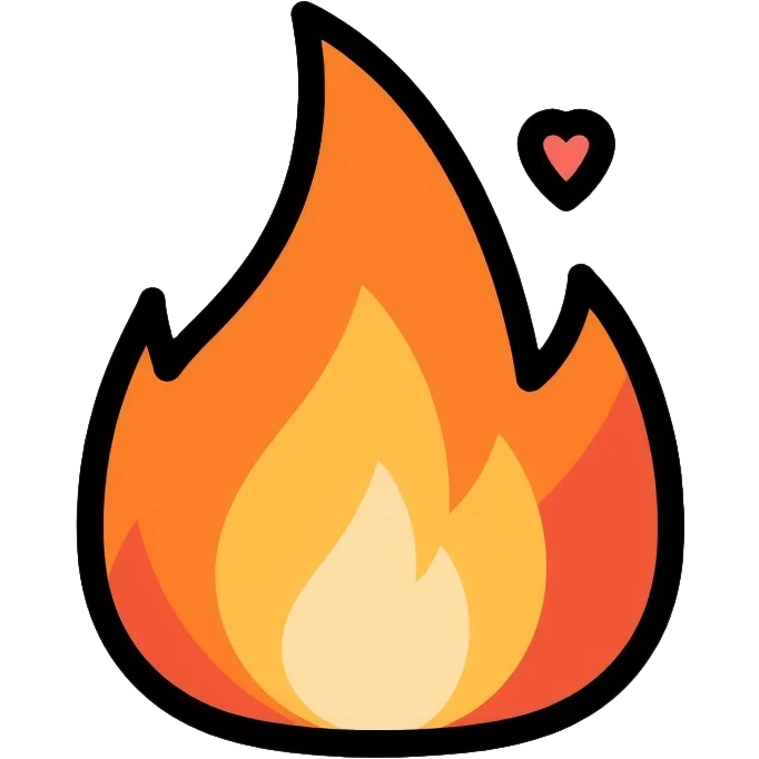 campfire with social elements, app icon emoji
