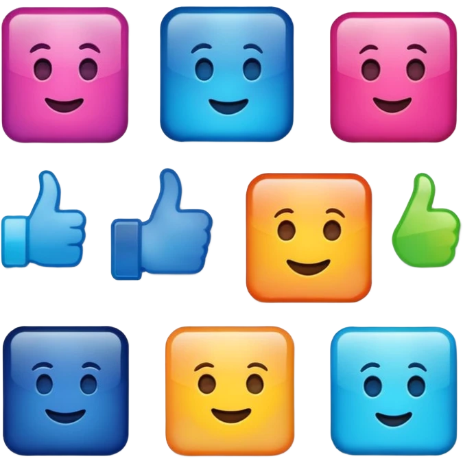 Social media sample post sticker emoji