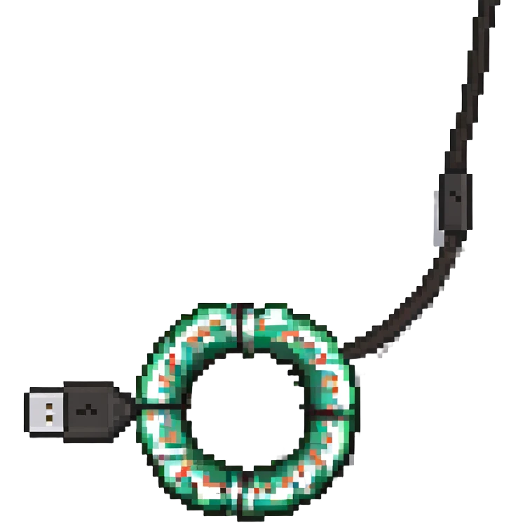 Charging cable frayed and sparking emoji