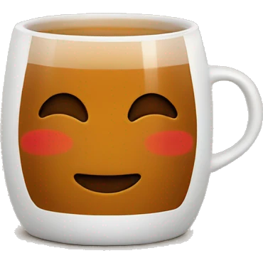 Mug Tea with maple leaves emoji