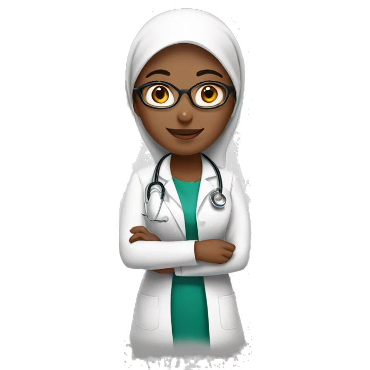 Beautiful Muslim doctor  emoji