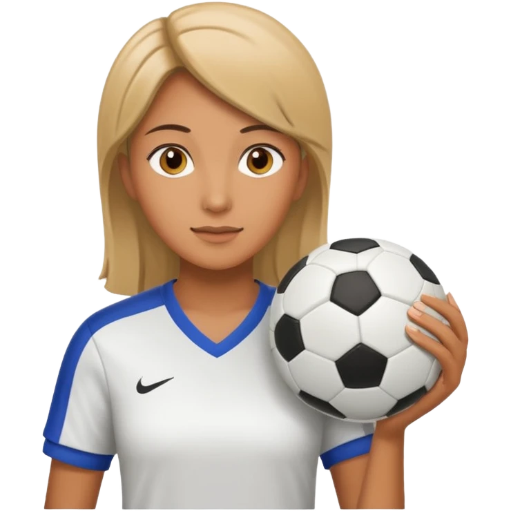female soccer mentor giving advice emoji