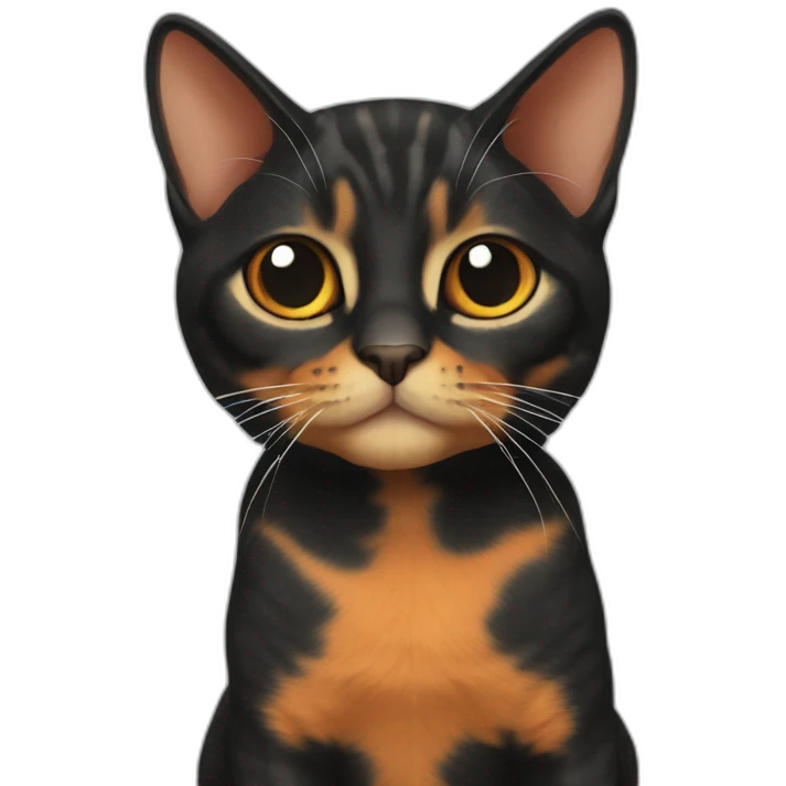 Black orange turtle mix strict cat emoji