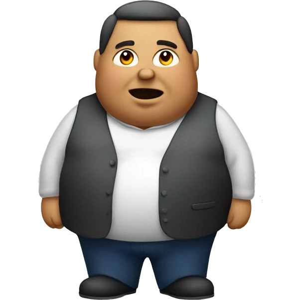 a fat person working  emoji