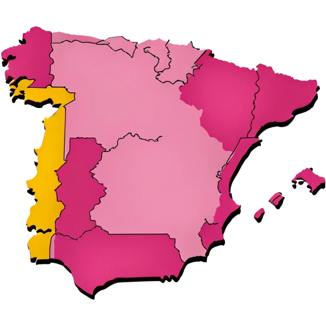 Pink spain map emoji