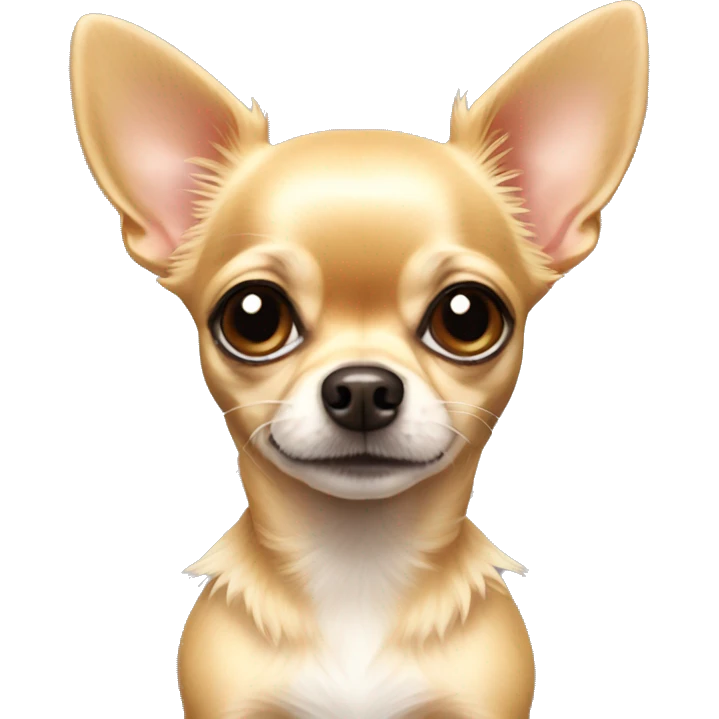 Blonde chihuahua with bow emoji