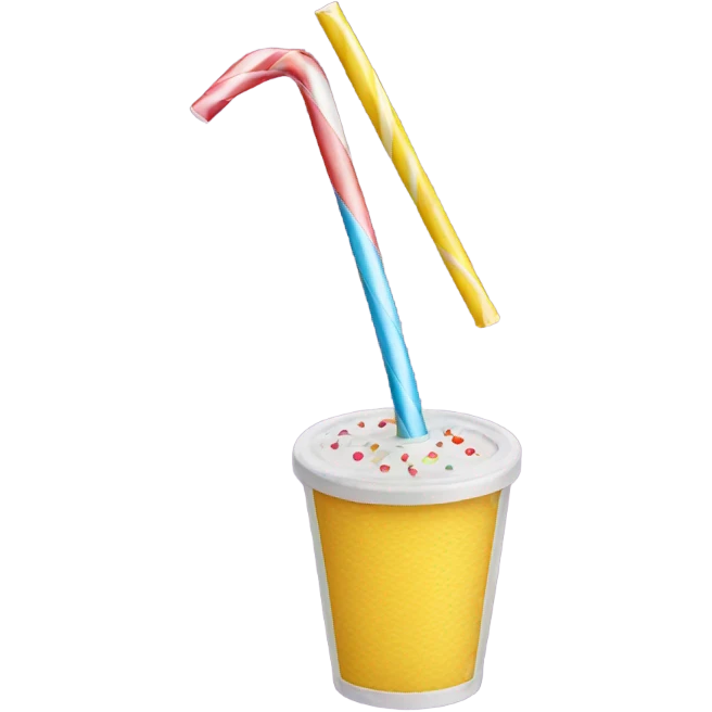 Party straw emoji