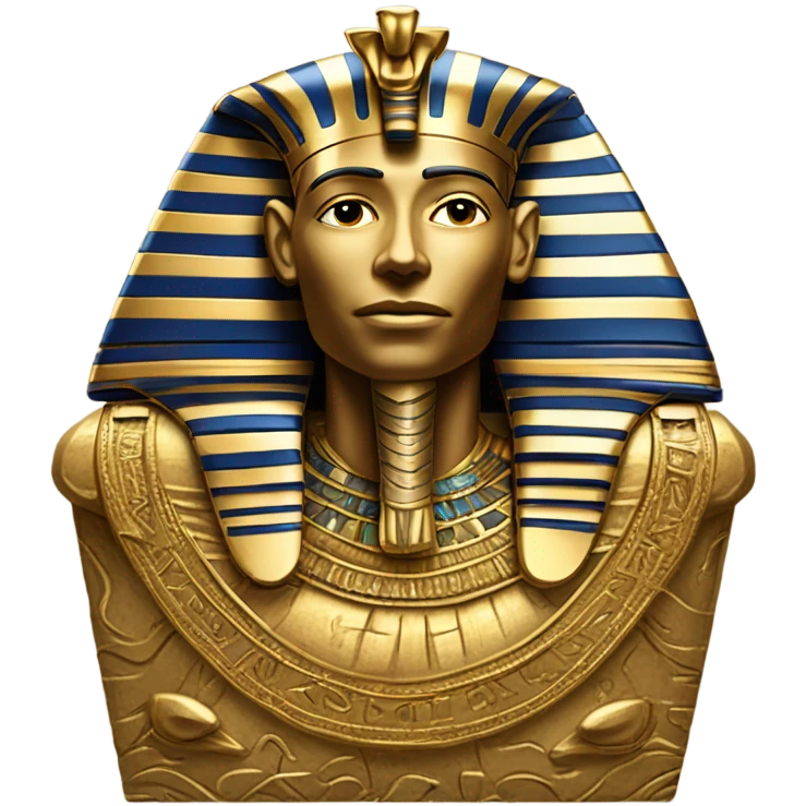 gold Pharaoh  in coffin  emoji
