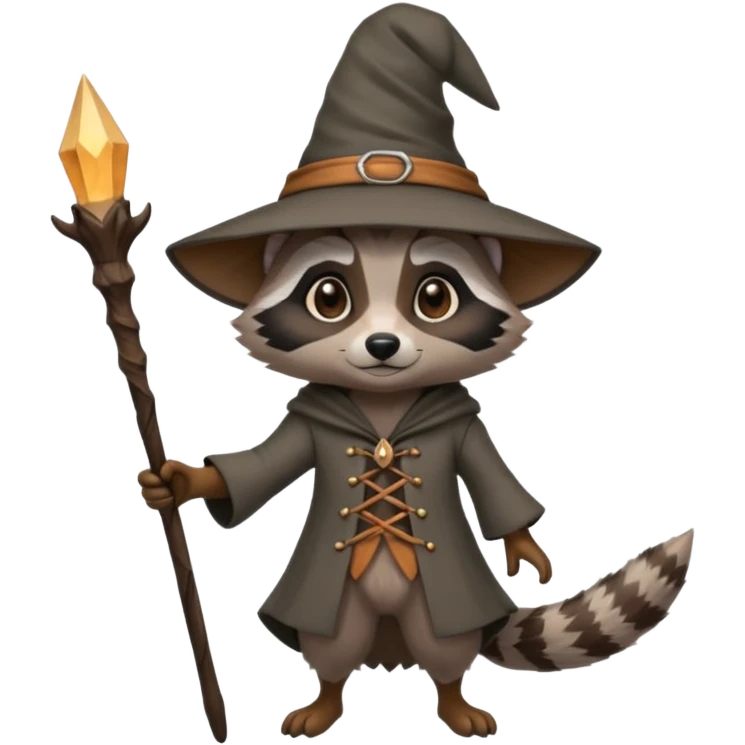 raccoon witch anthro emoji