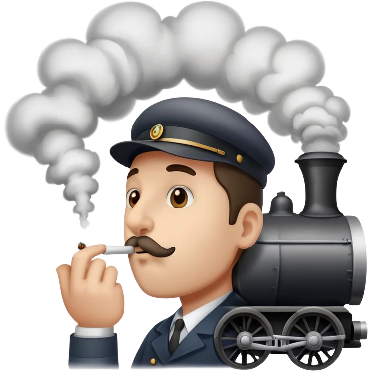 Person smoke nose train  emoji