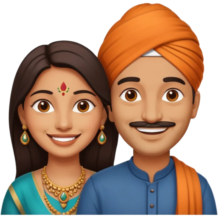 2 indian couple beautiful 😍 full size emoji