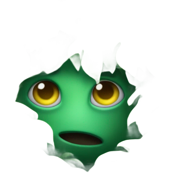 Hiding in bushes emoji