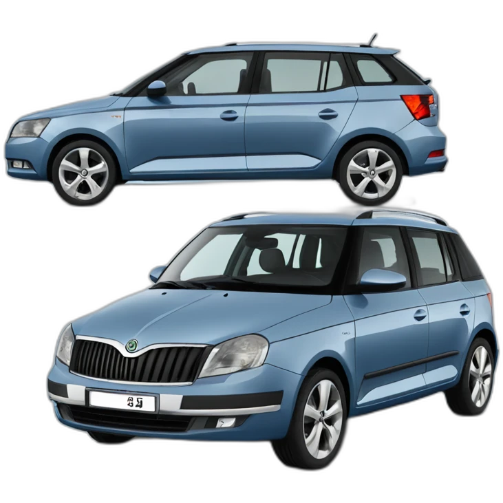 skoda fabia combi II grey blue emoji