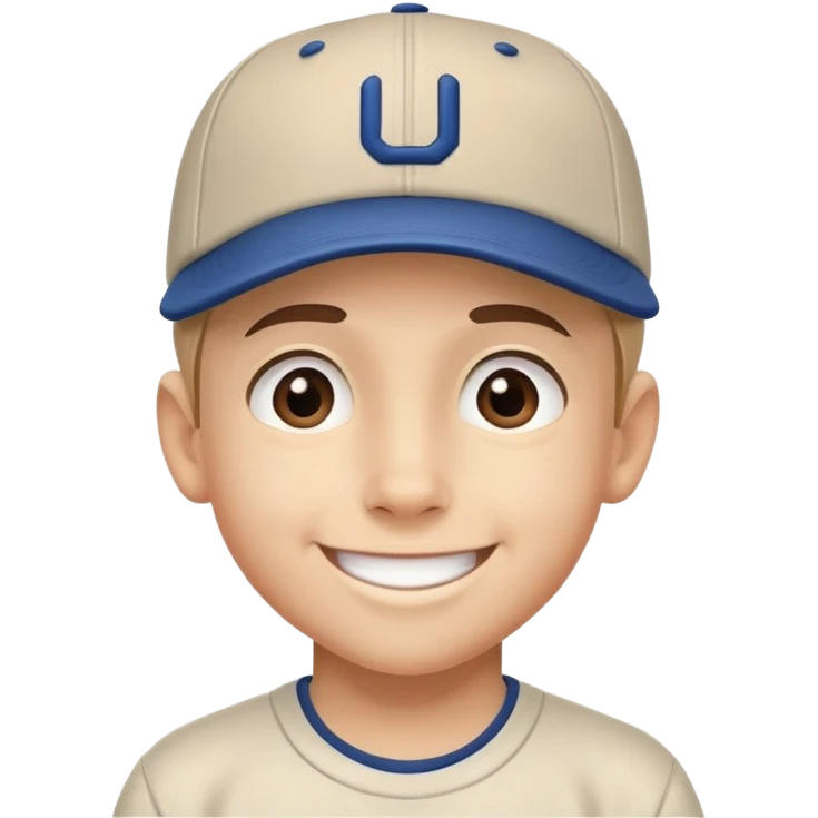boy wear baseball cap backwards emoji