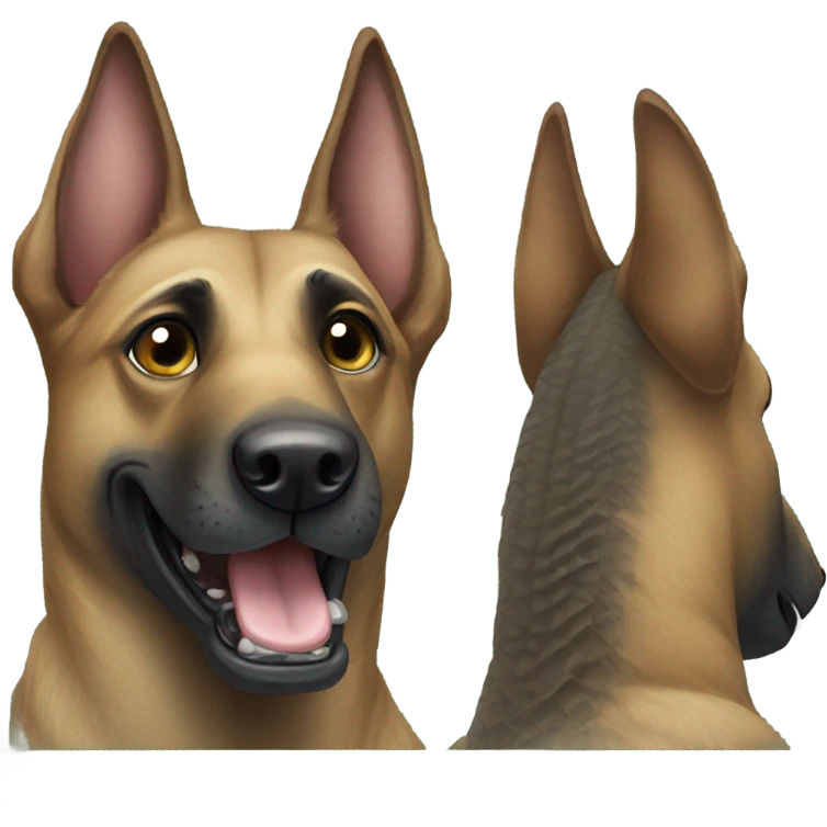 a malinois alligator emoji