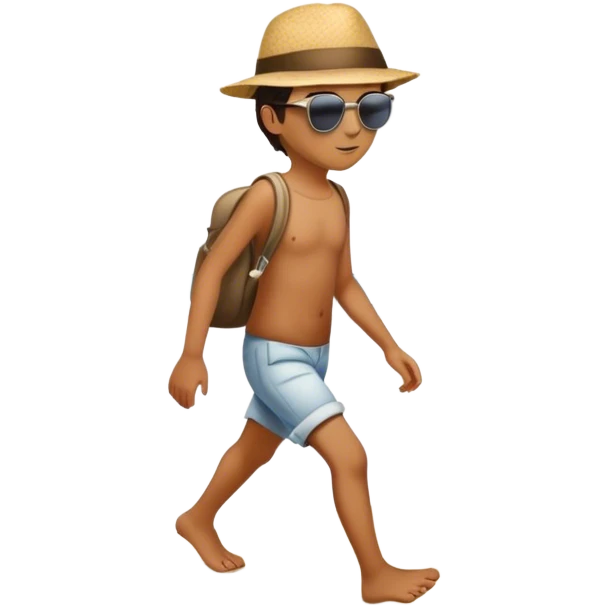 A quiet beach Two sets of footprints—one small, the other larger childhood self and inner child emoji