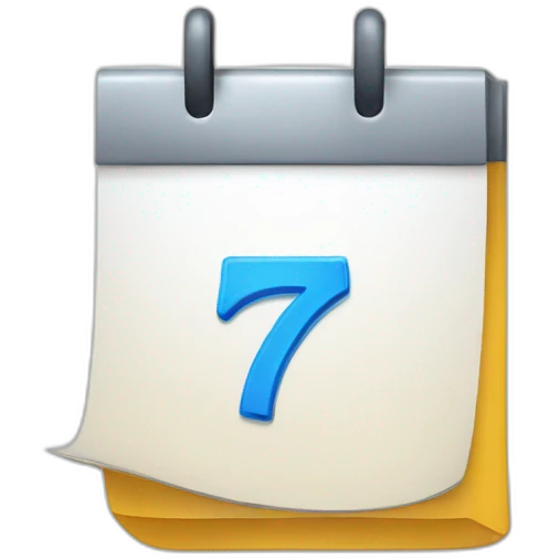 calendar with thunder emoji