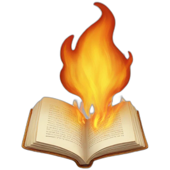 burning book emoji