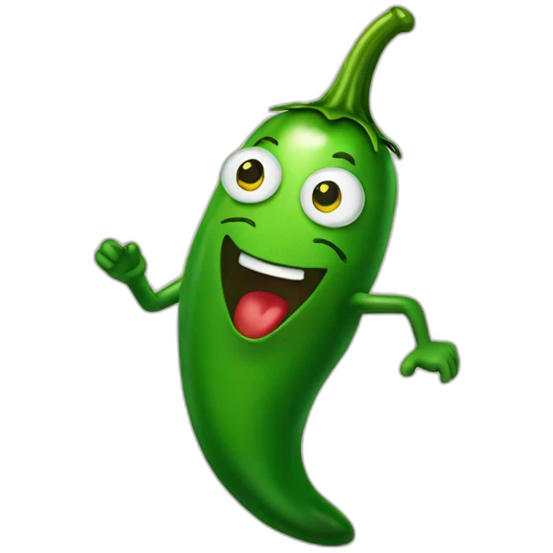Dancing jalapeno emoji